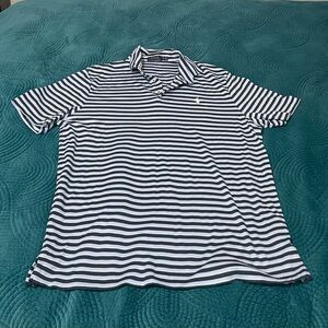 Polo Ralph Lauren Navy/Light Blue/White Striped Polo- XL